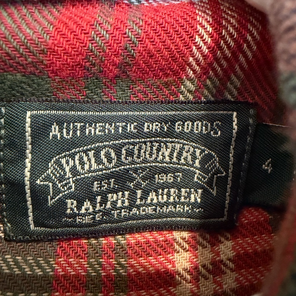 Ralph Lauren Hand Smocked Red Plaid Holiday Dress Girls Size 4 Tartan Cotton - Picture 3 of 8